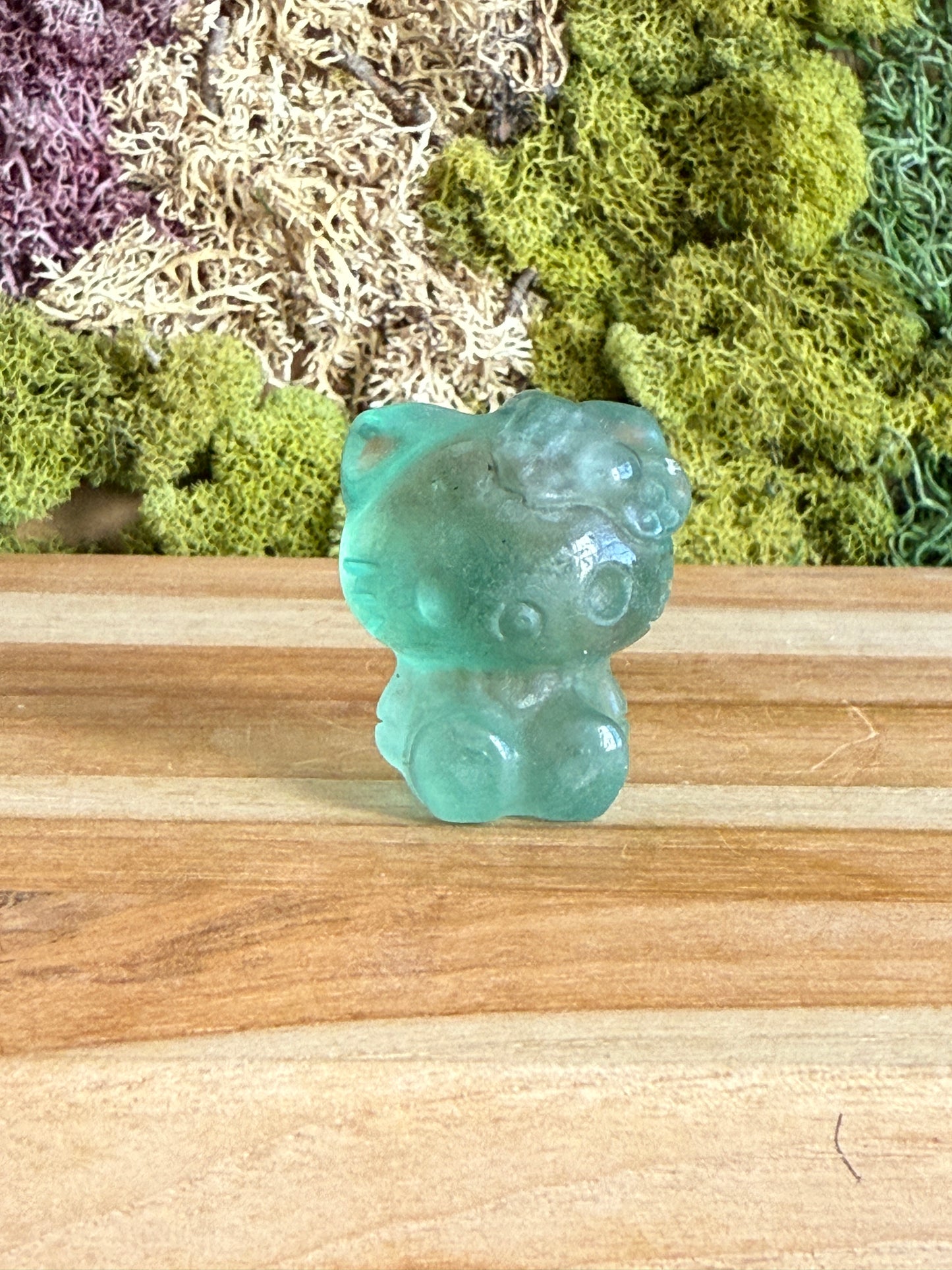 GREEN FLUORITE HELLO KITTY