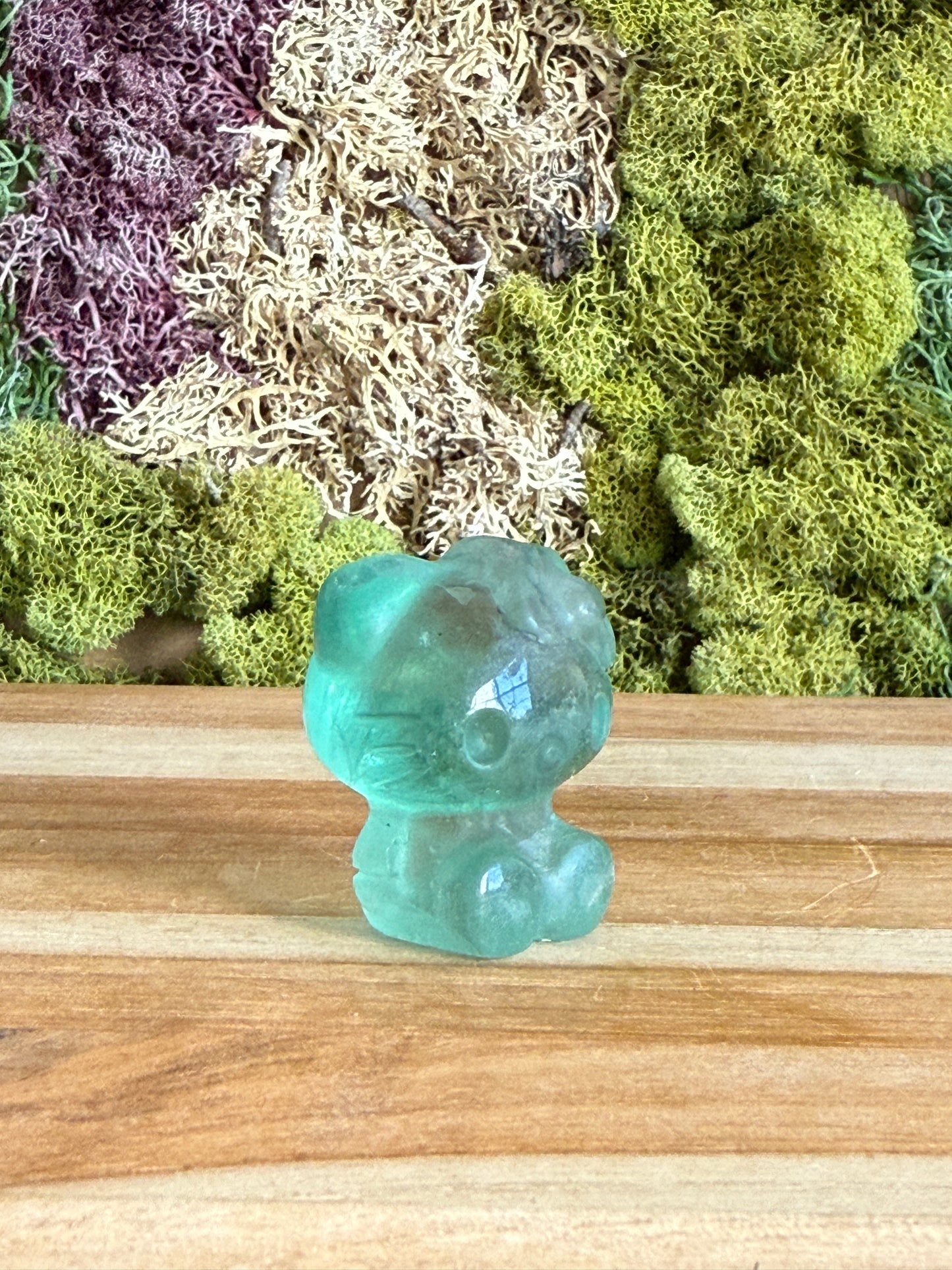 GREEN FLUORITE HELLO KITTY