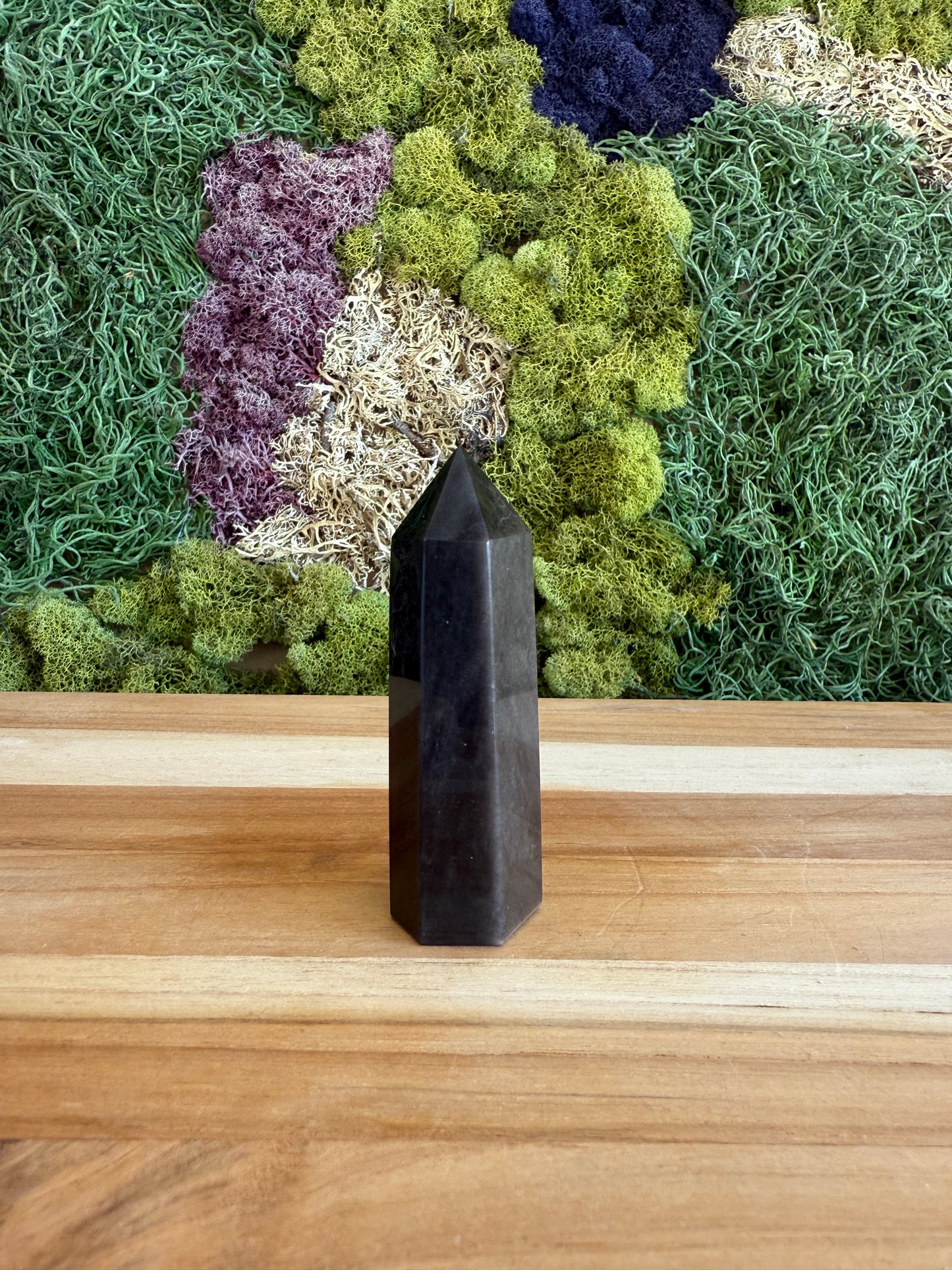 SILVER SHEEN OBSIDIAN TOWER