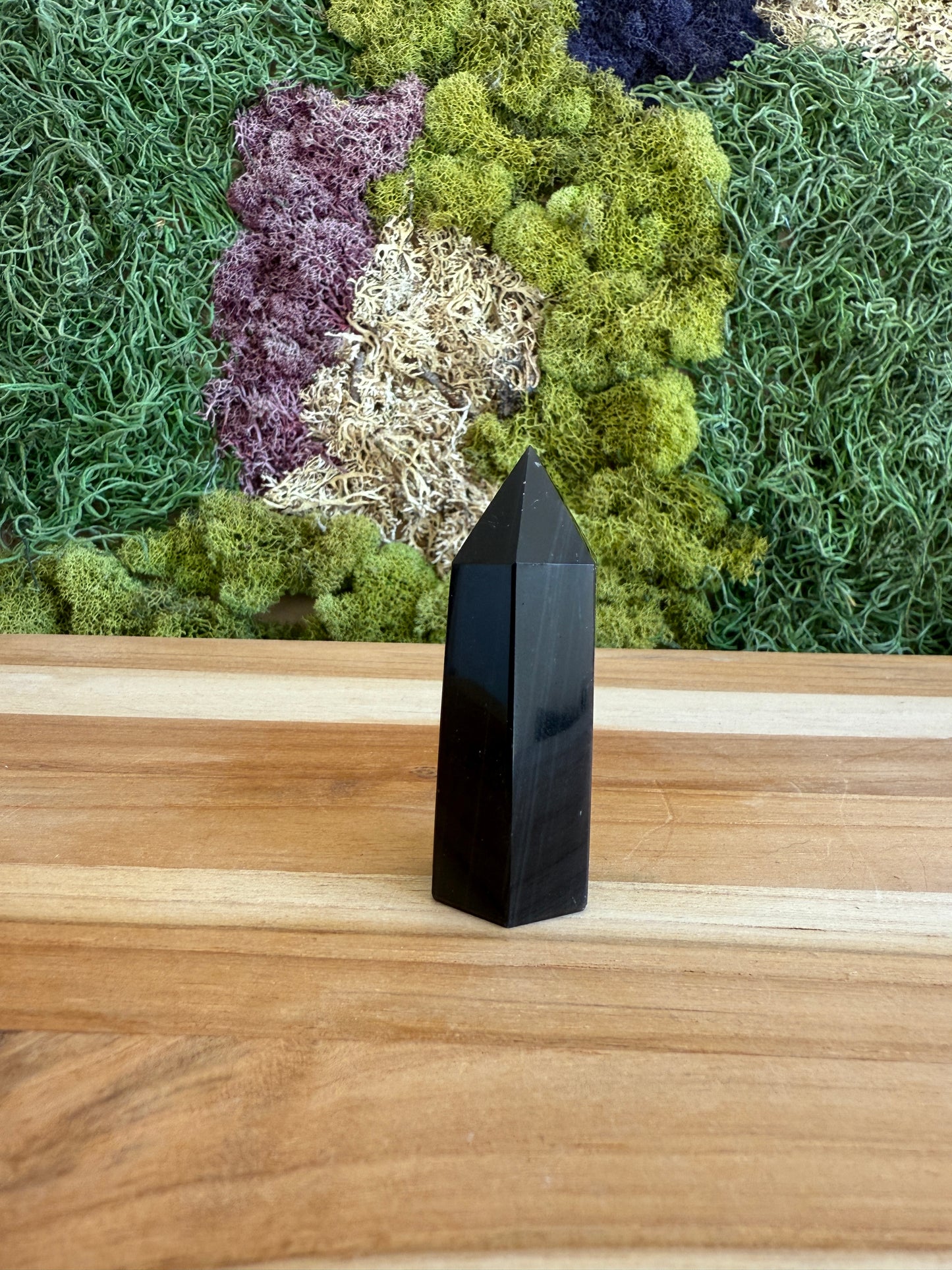 SILVER SHEEN OBSIDIAN TOWER