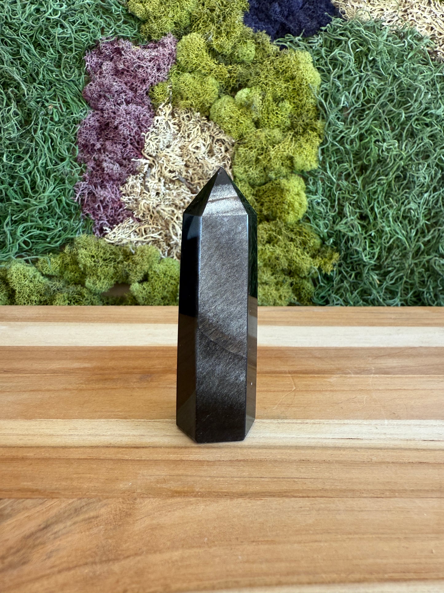 SILVER SHEEN OBSIDIAN TOWER