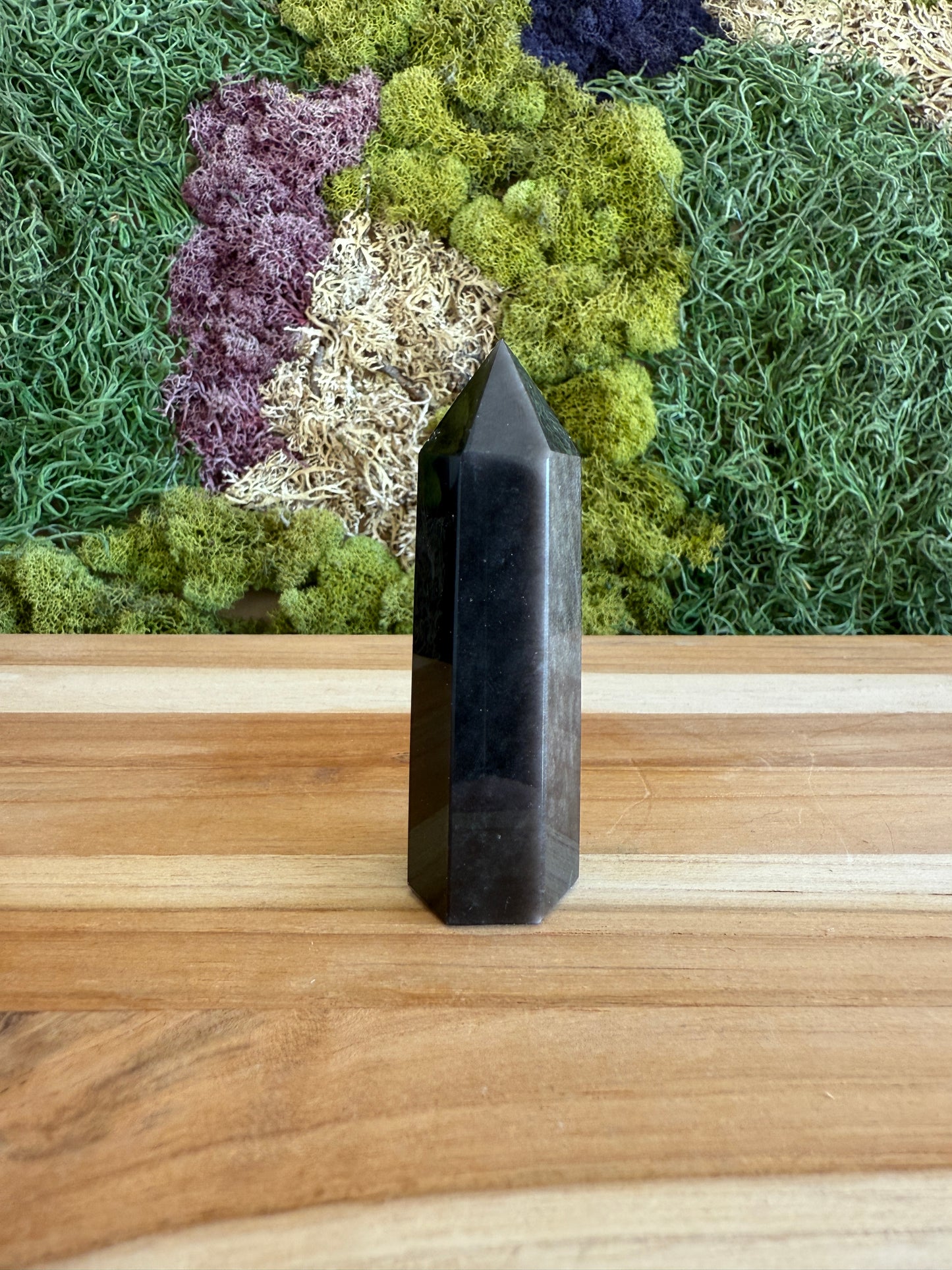 SILVER SHEEN OBSIDIAN TOWER