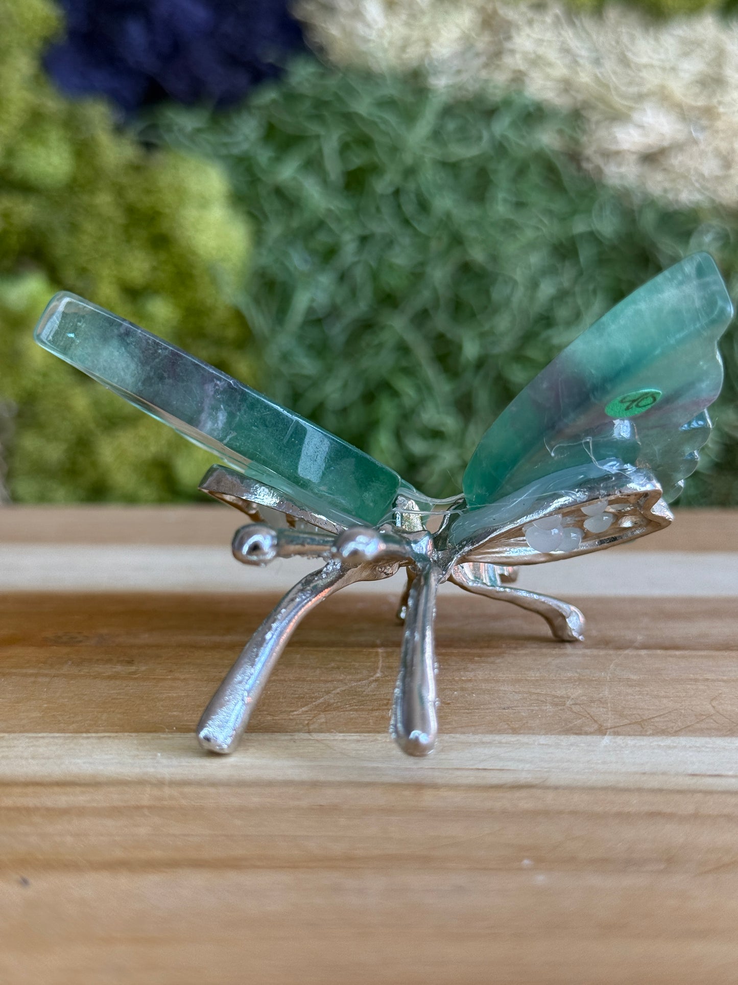 GREEN FLUORITE BUTTERFLY