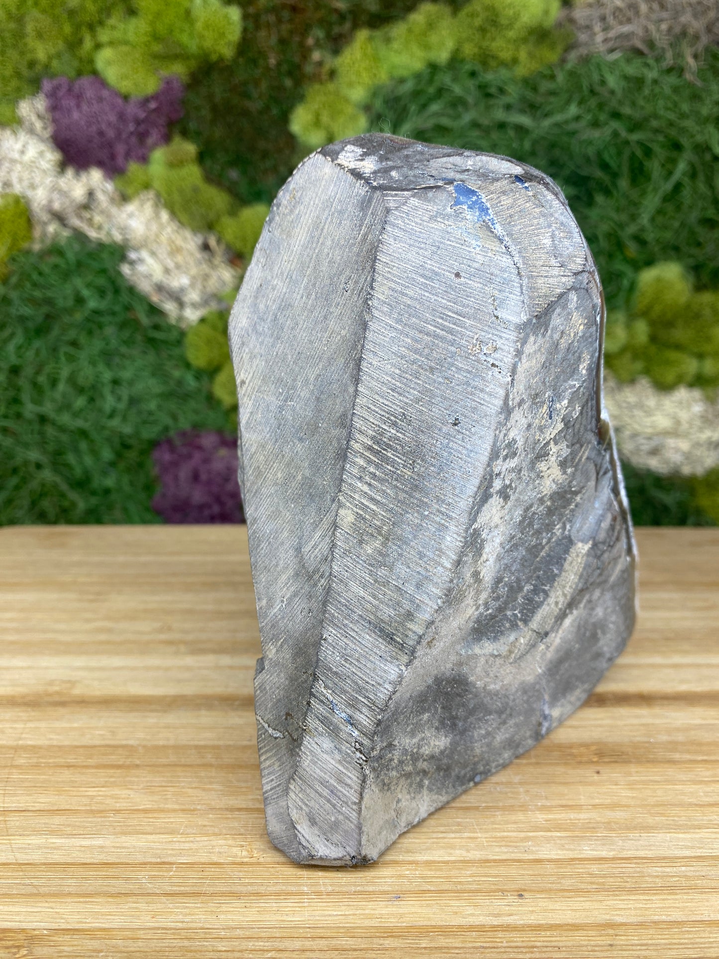 BLACK AMETHYST CLUSTER WITH CALCITE