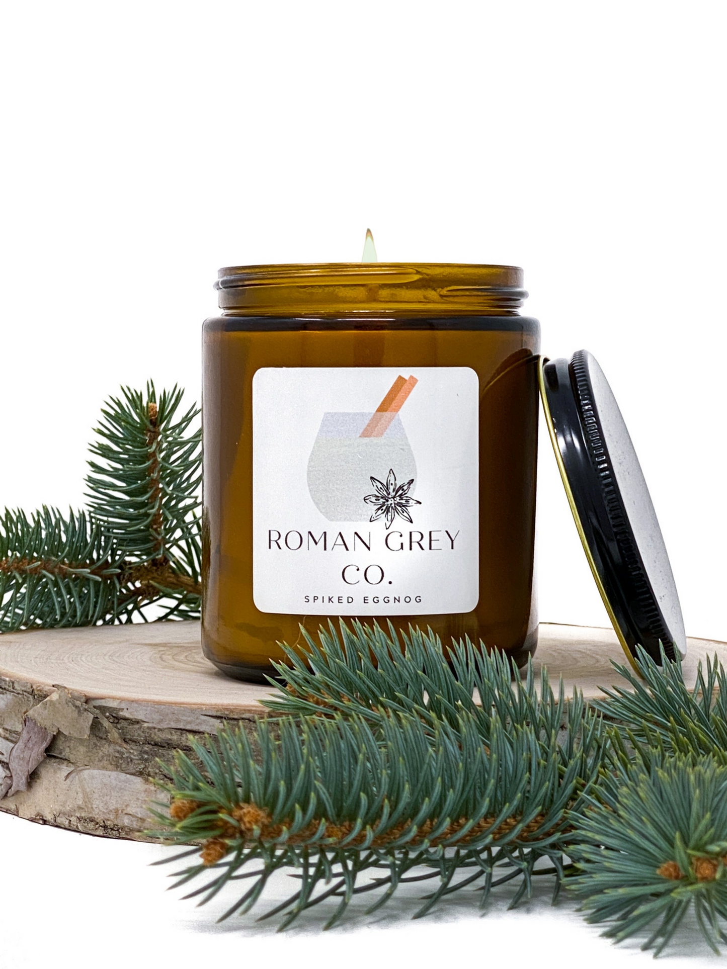 SPIKED EGGNOG SOY CANDLE 8 OZ.