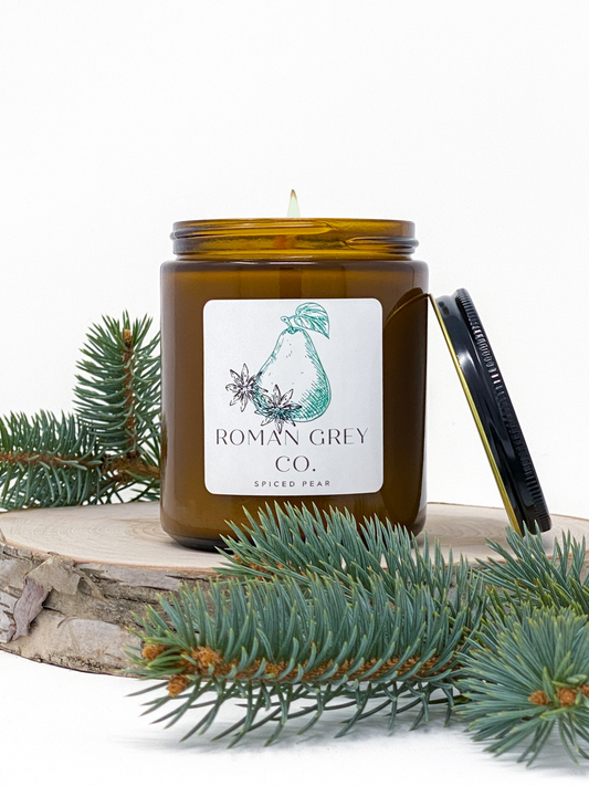SPICED PEAR SOY CANDLE 8 OZ.