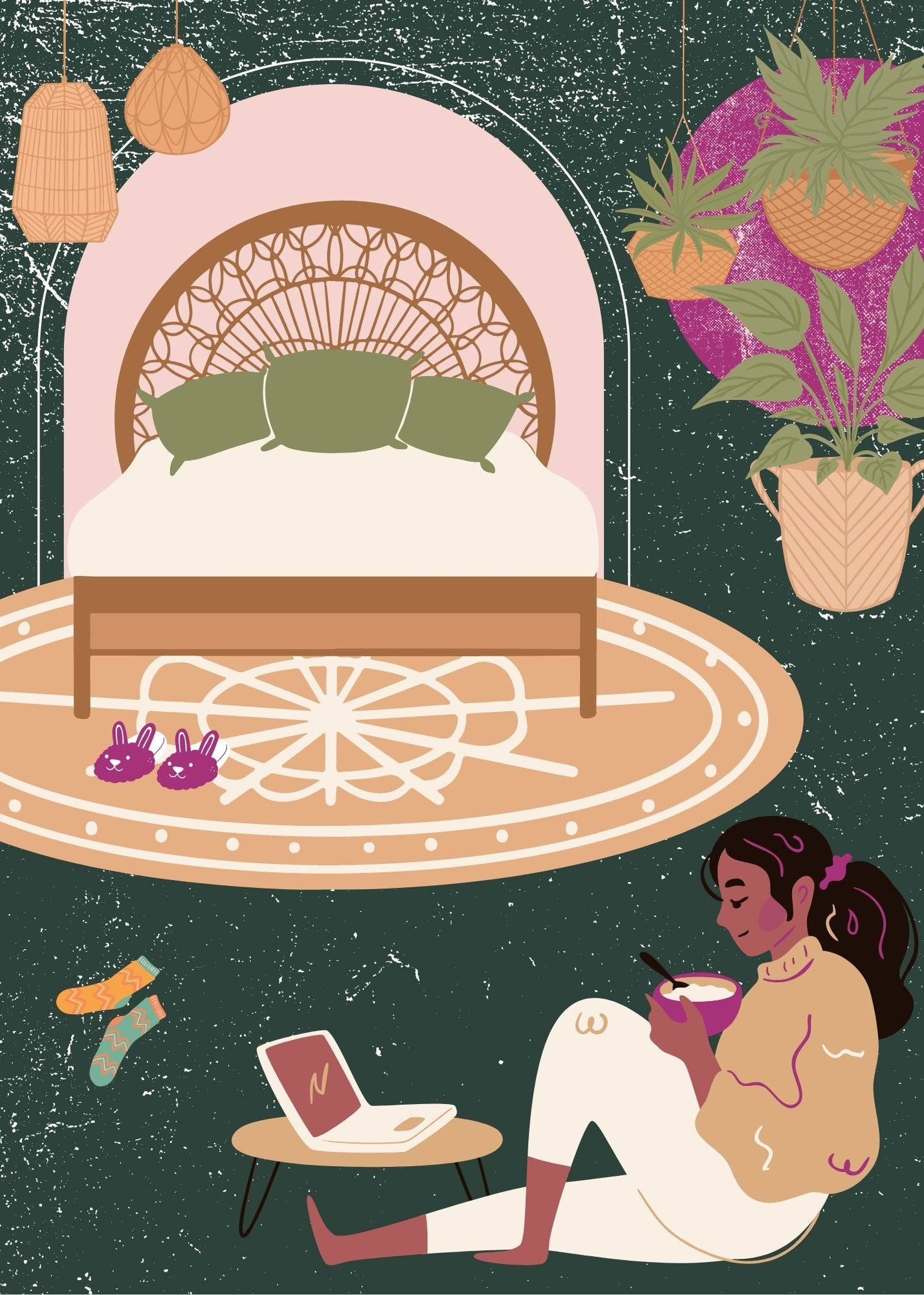 A COZY NIGHT IN PRINT 5x7