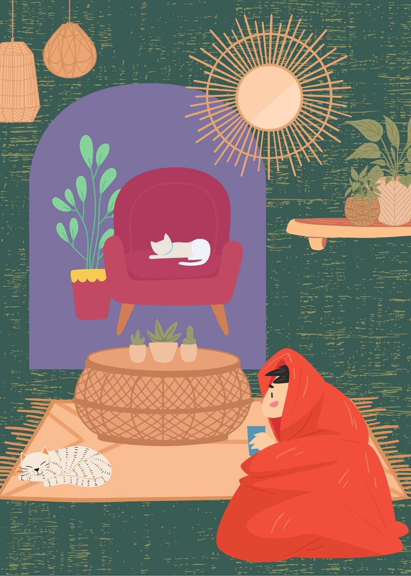 COZY CAT LAD PRINT 5x7