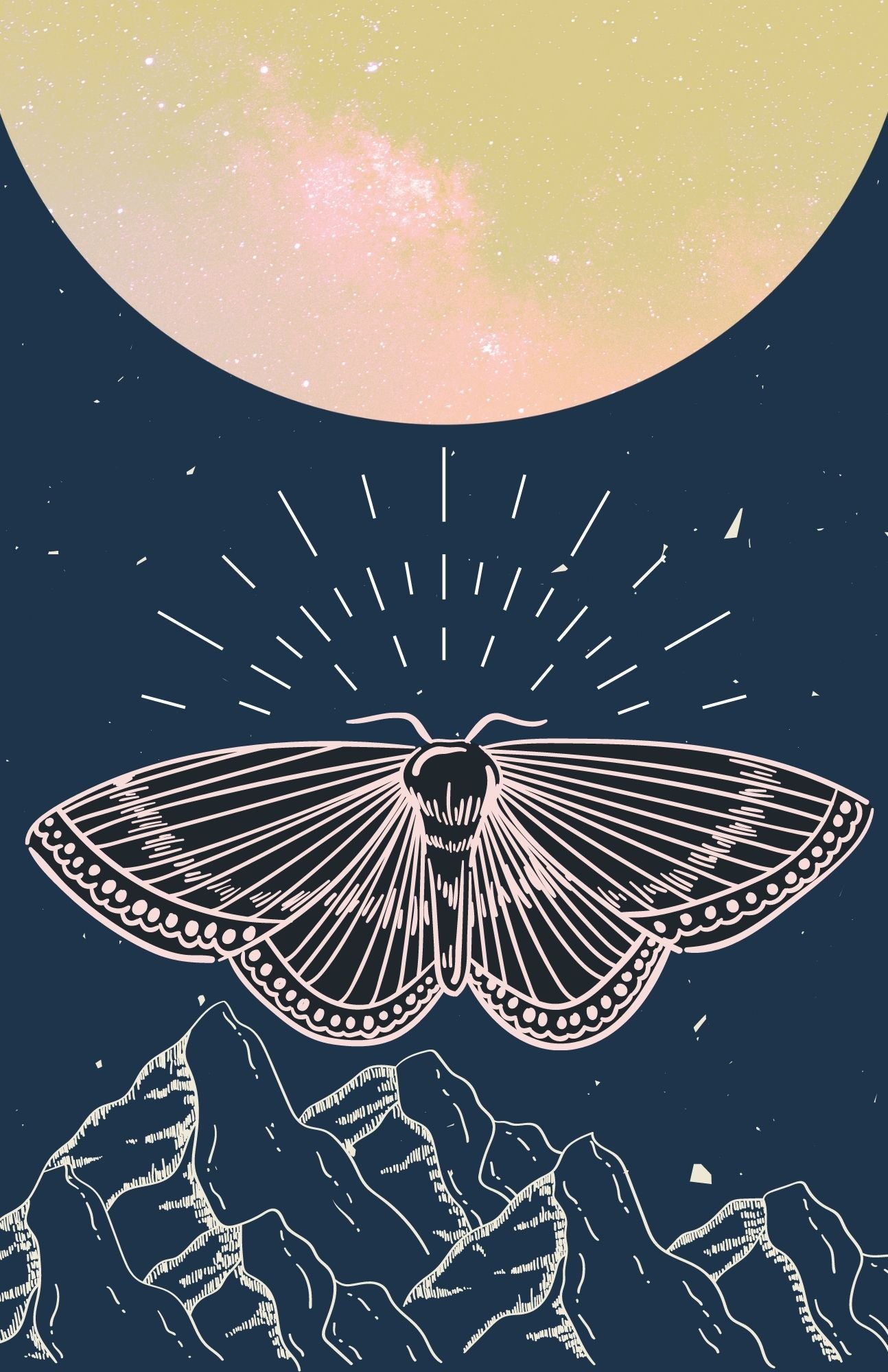 MOON MOTH PRINT 11x17