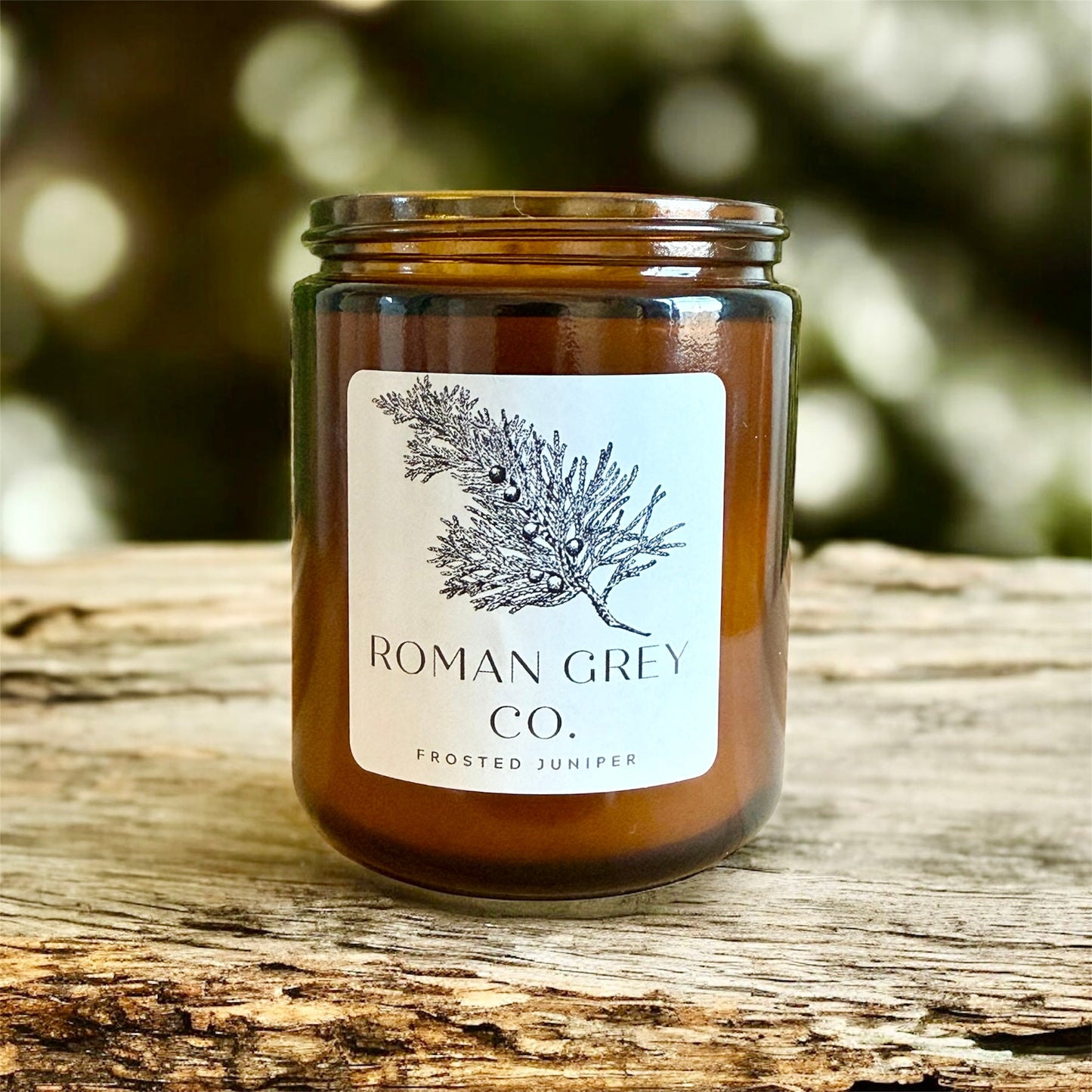 FROSTED JUNIPER SOY CANDLE 8 OZ.