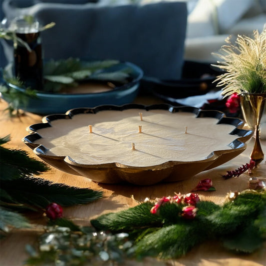 GOLD ROUNDED EDGE 24 OZ SOY CANDLE