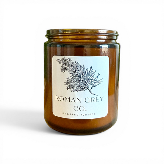 FROSTED JUNIPER SOY CANDLE 8 OZ.