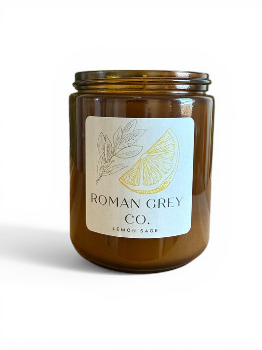 LEMON SAGE 8OZ SOY CANDLE