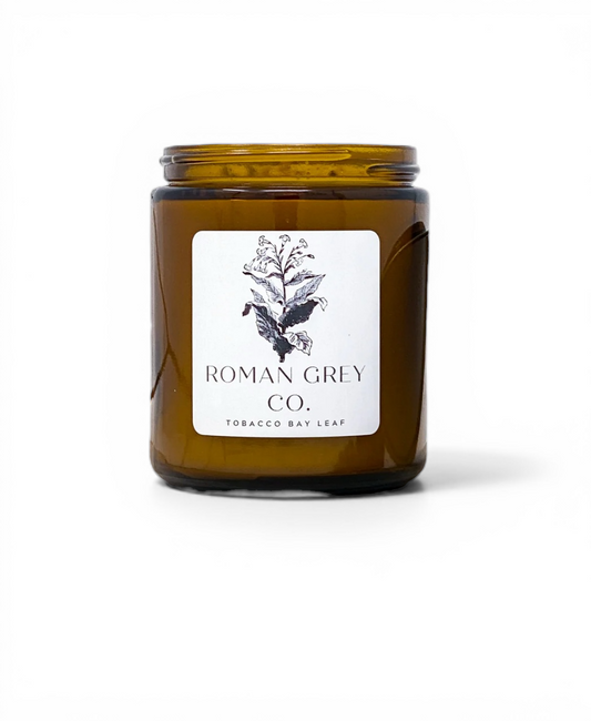 TOBACCO BAY LEAF SOY CANDLE 8 OZ.