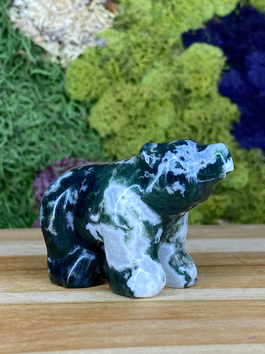 MOSS AGATE BEAR