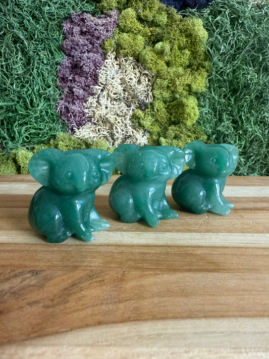 GREEN AVENTURINE KOALA BEAR
