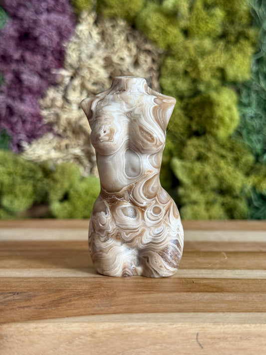 CHOCOLATE CALCITE GODDESS BODY