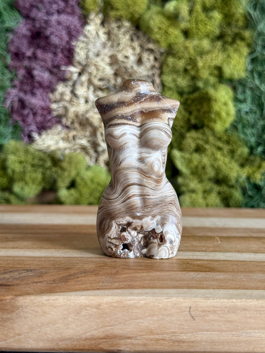CHOCOLATE CALCITE GODDESS BODY