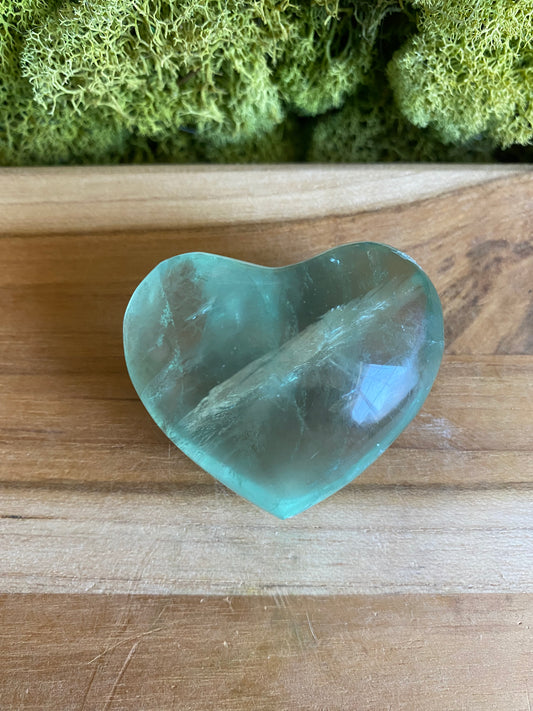 GREEN FLUORITE HEART