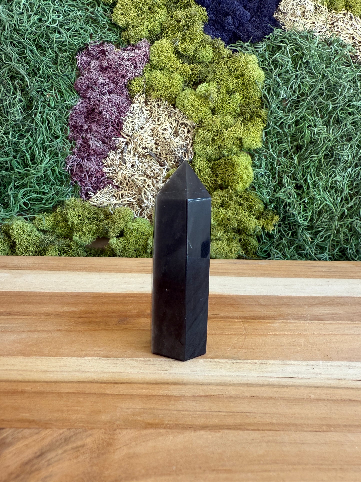 SILVER SHEEN OBSIDIAN TOWER