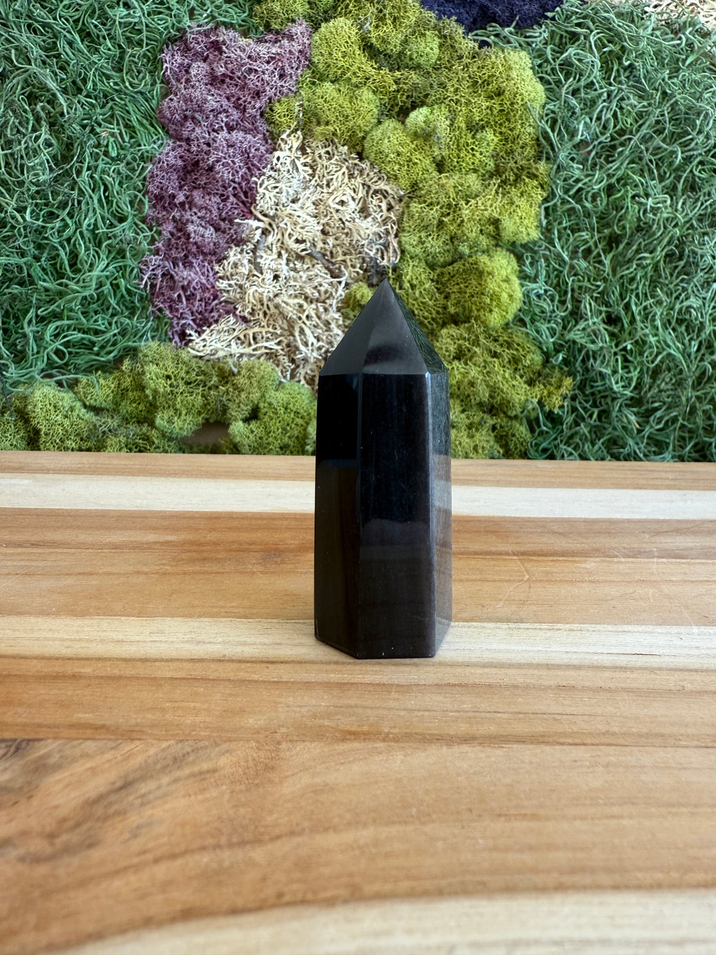 SILVER SHEEN OBSIDIAN TOWER