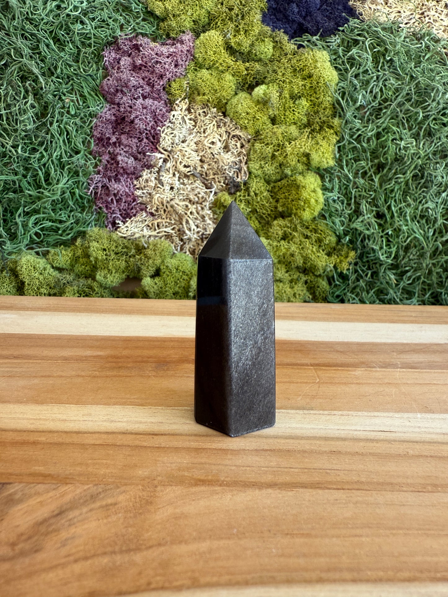 SILVER SHEEN OBSIDIAN TOWER