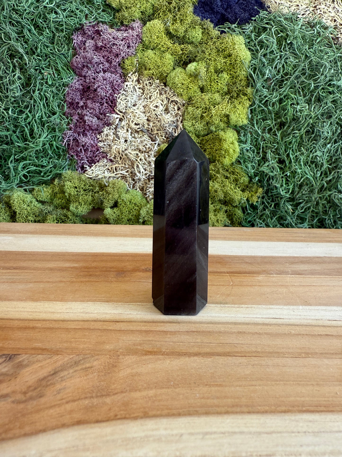 SILVER SHEEN OBSIDIAN TOWER