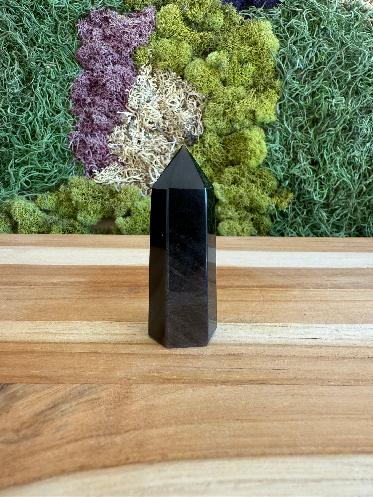 SILVER SHEEN OBSIDIAN TOWER
