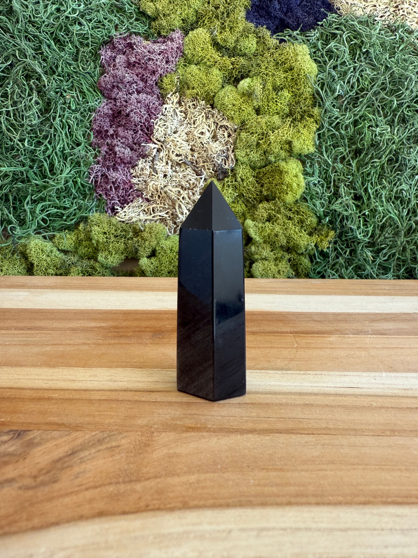 SILVER SHEEN OBSIDIAN TOWER