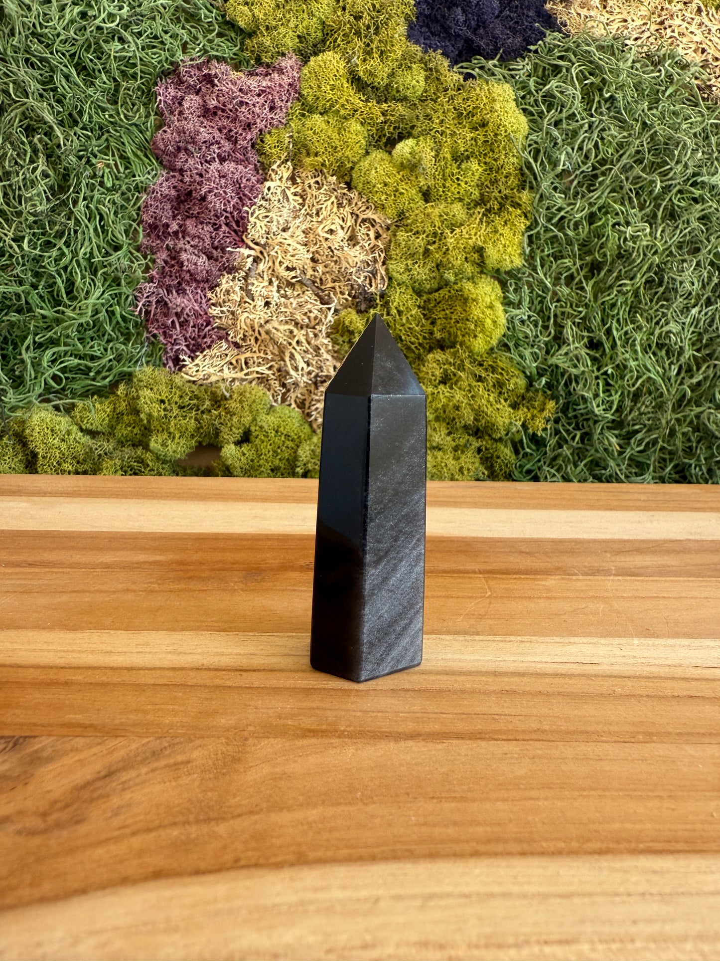 SILVER SHEEN OBSIDIAN TOWER