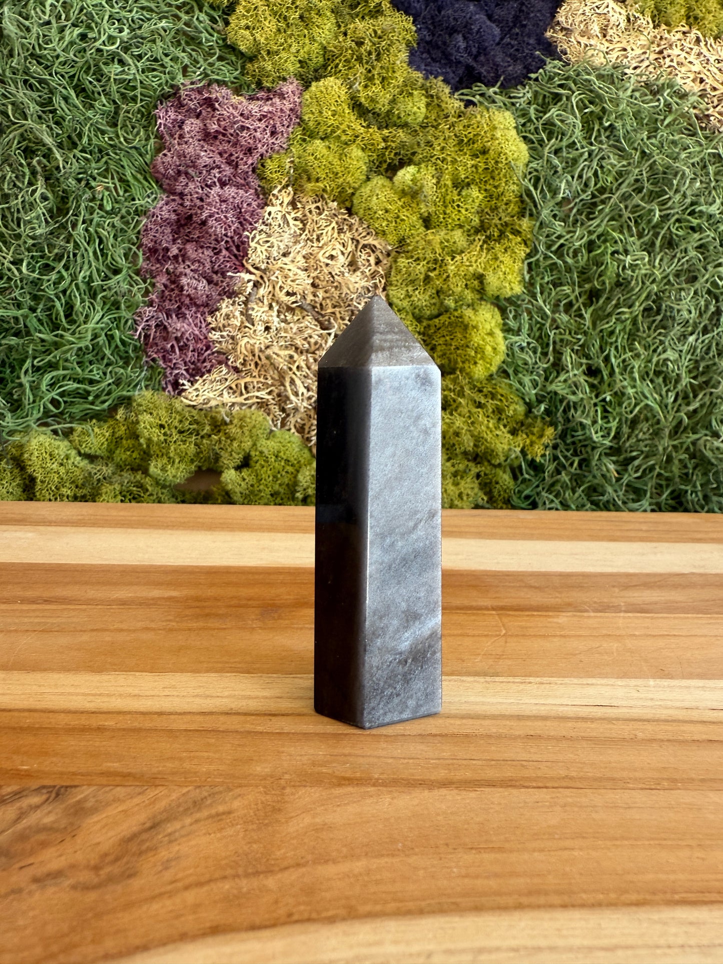 SILVER SHEEN OBSIDIAN TOWER