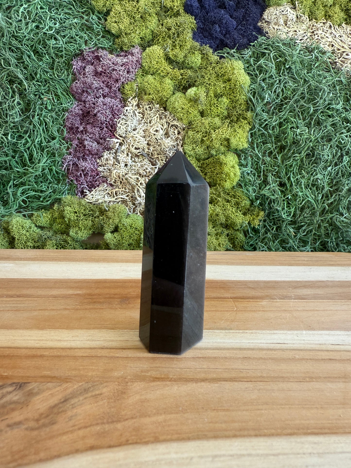 SILVER SHEEN OBSIDIAN TOWER
