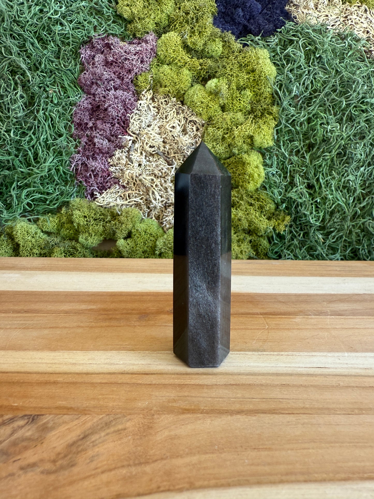 SILVER SHEEN OBSIDIAN TOWER