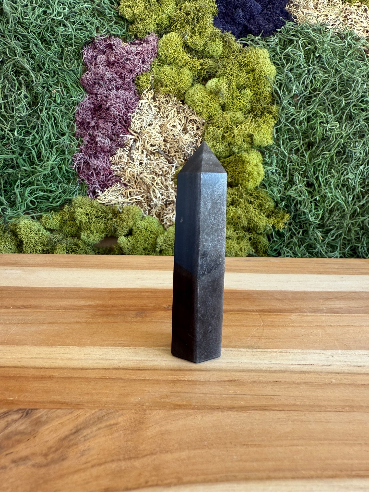 SILVER SHEEN OBSIDIAN TOWER