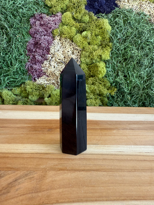SILVER SHEEN OBSIDIAN TOWER