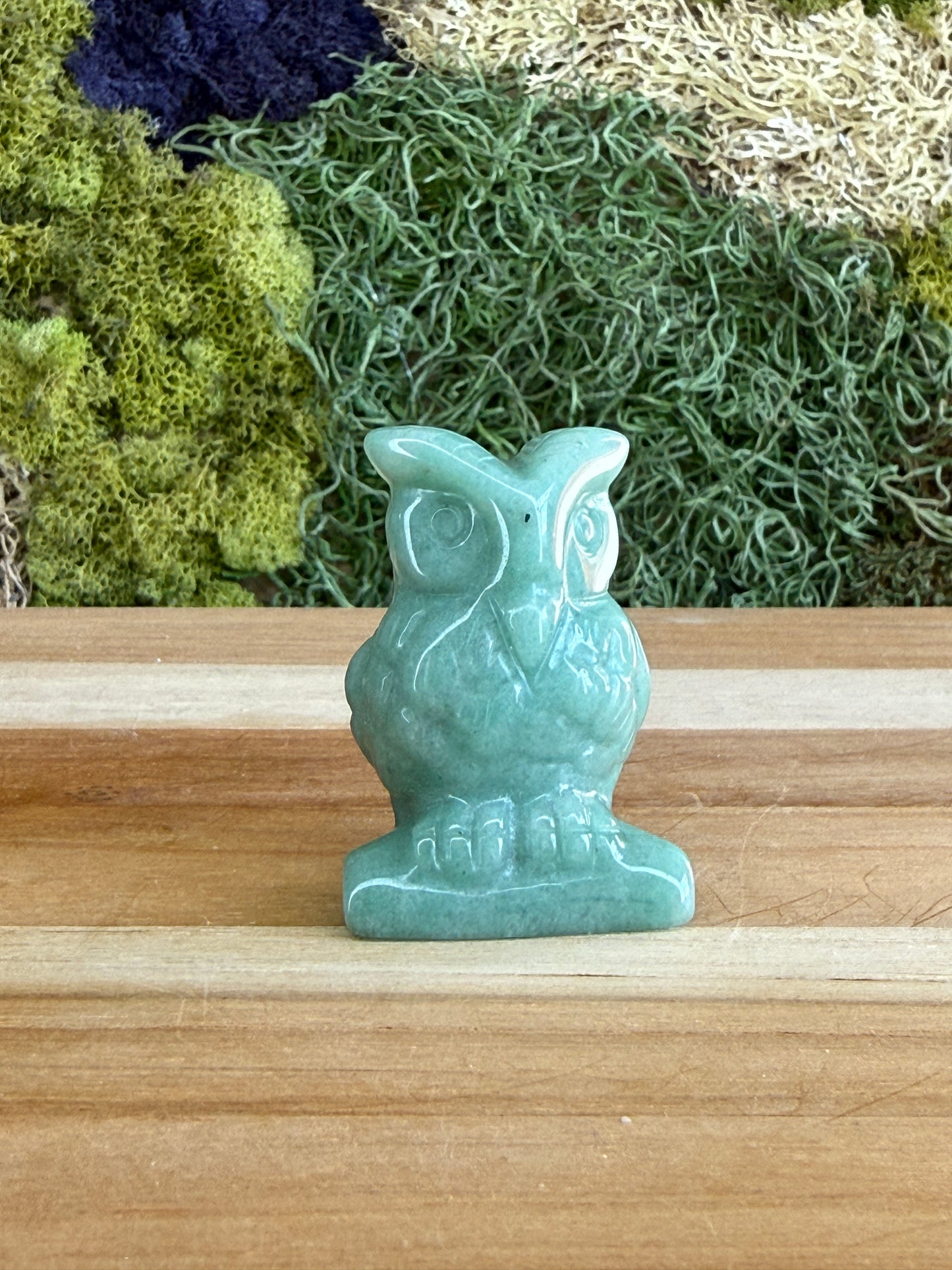 GREEN AVENTURINE OWL