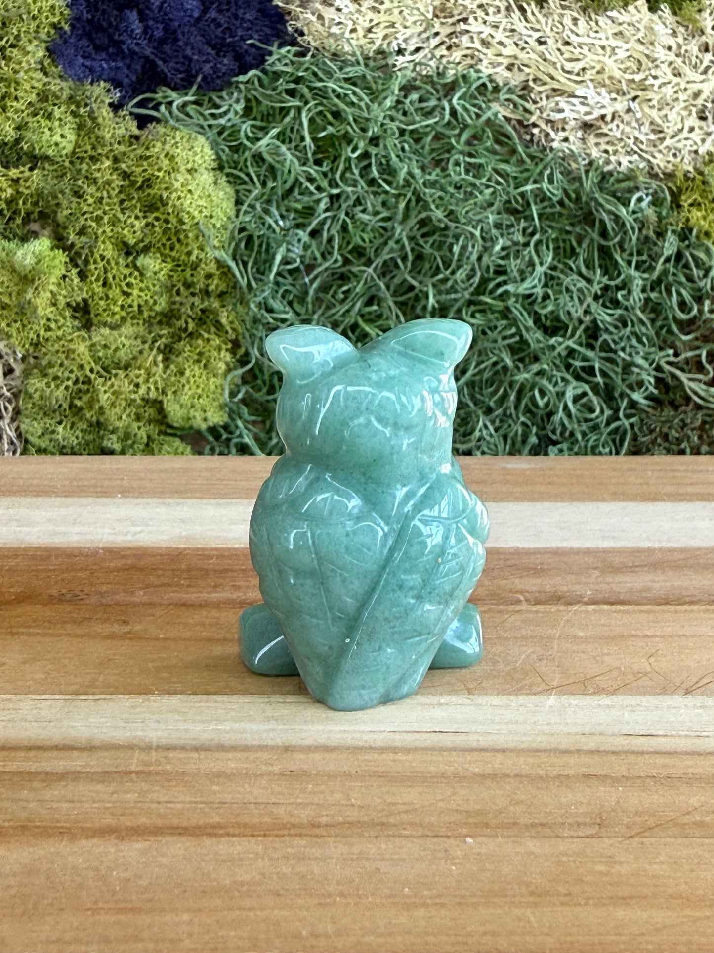 GREEN AVENTURINE OWL