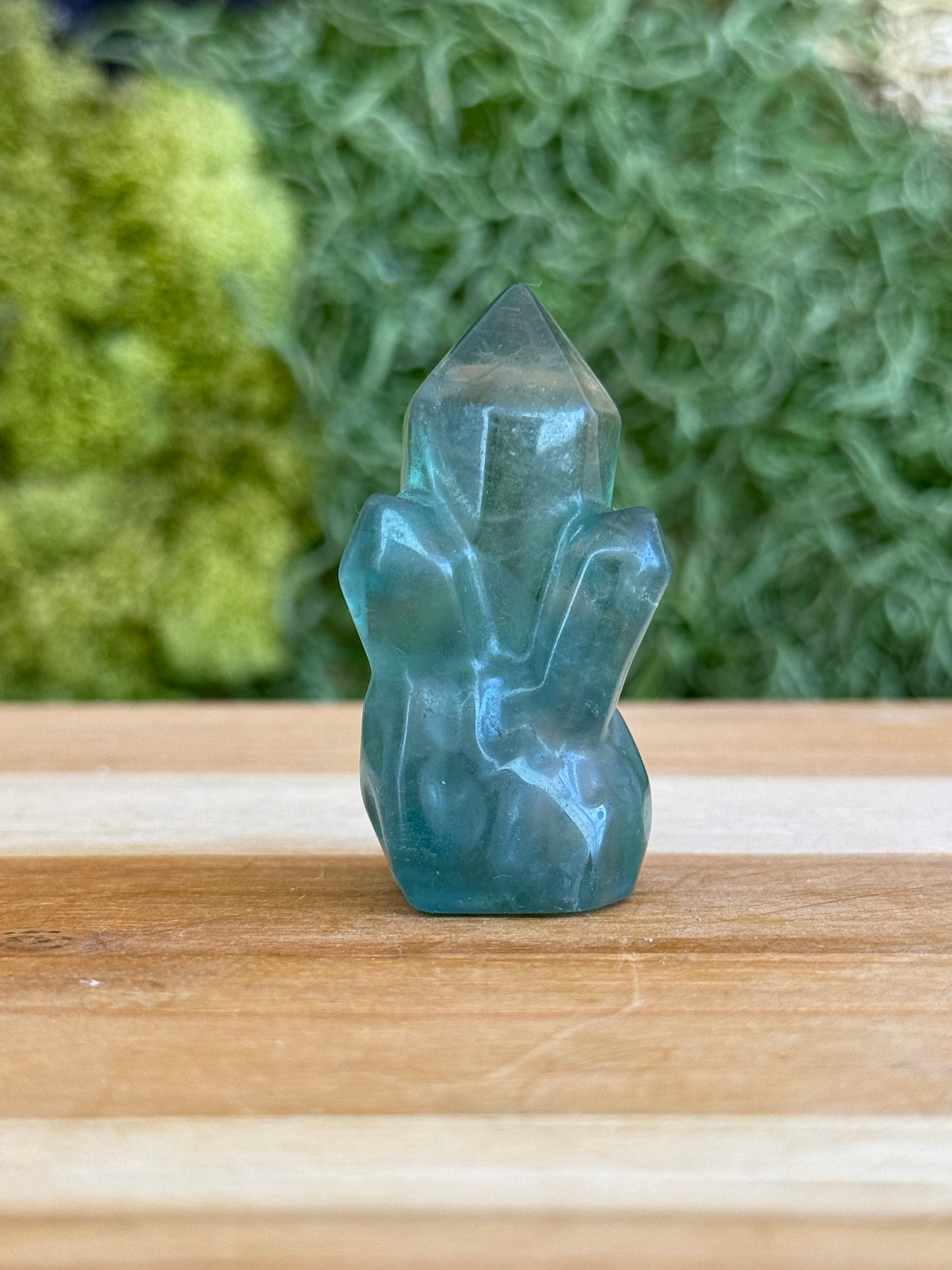 GREEN FLUORITE CRYSTAL POINT