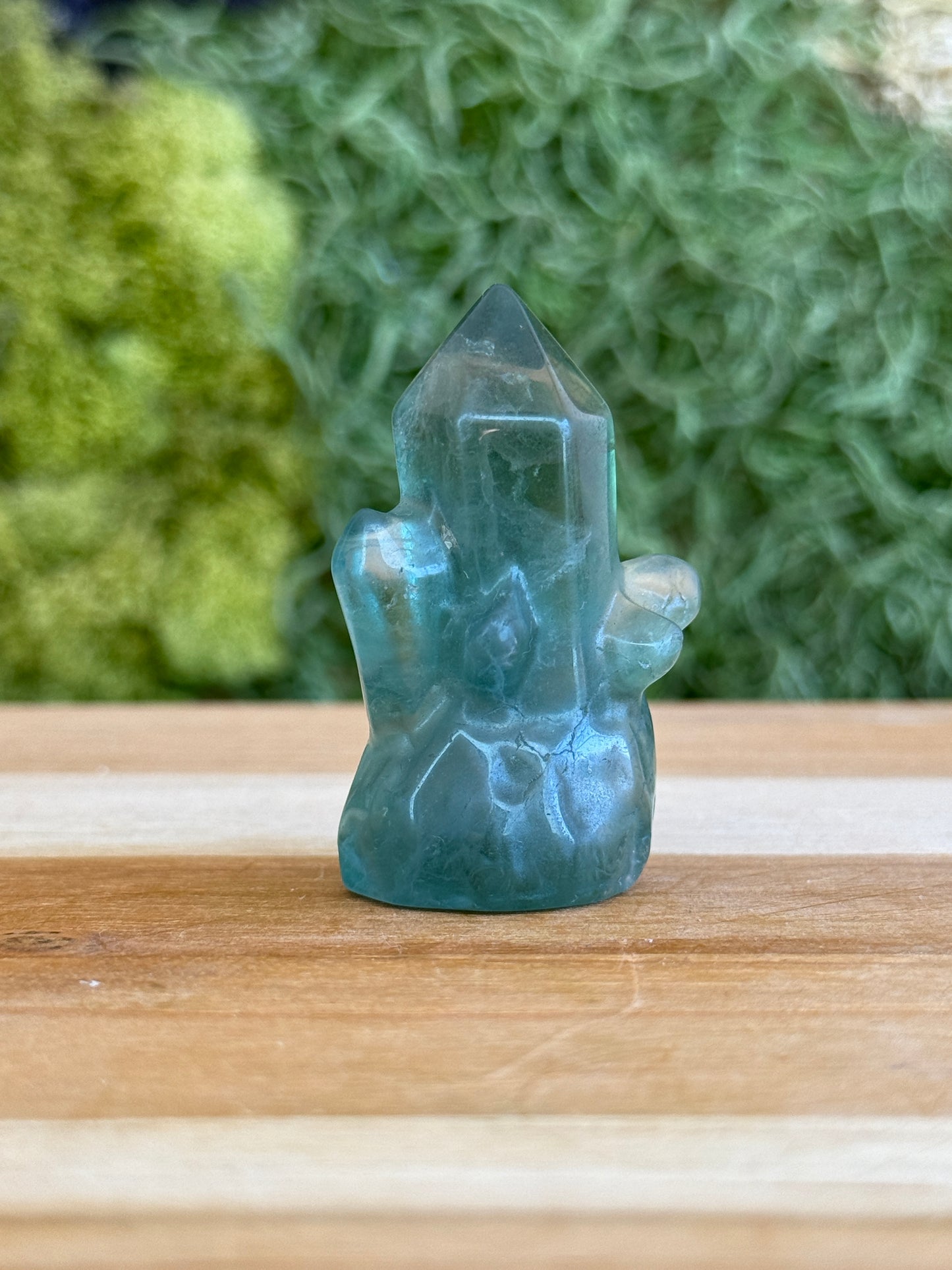 GREEN FLUORITE CRYSTAL POINT
