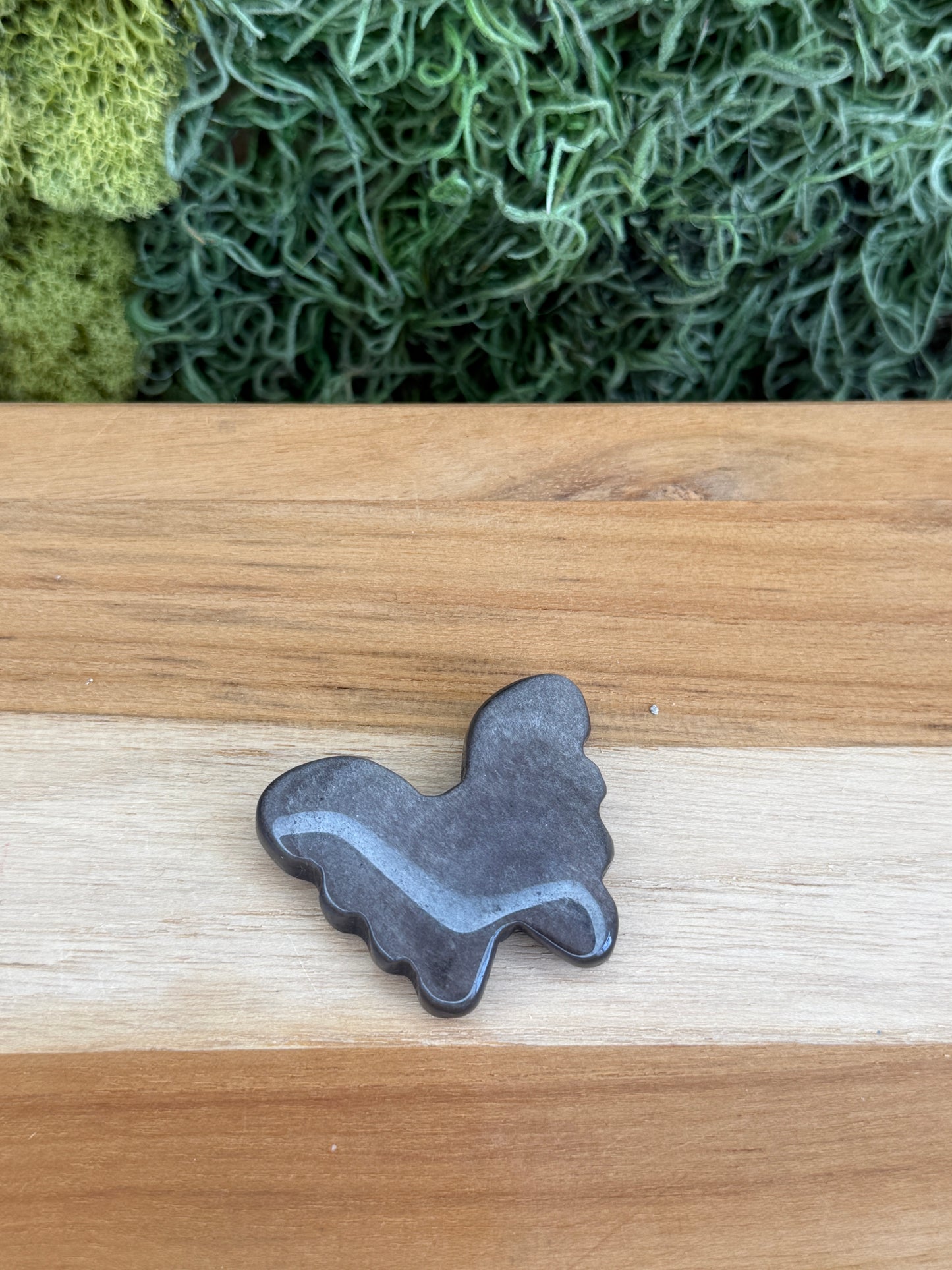 SILVER SHEEN OBSIDIAN BUTTERFLY