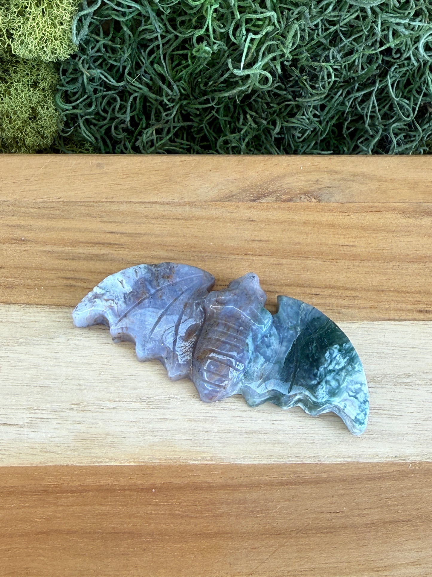 MOSS AGATE BAT