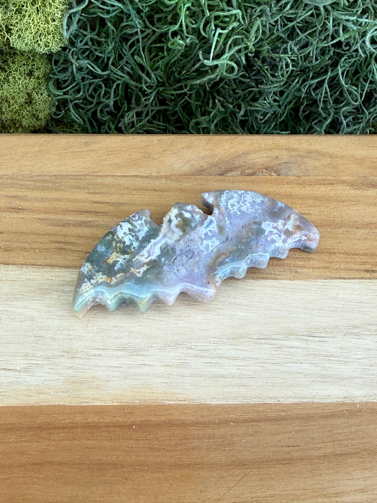 MOSS AGATE BAT