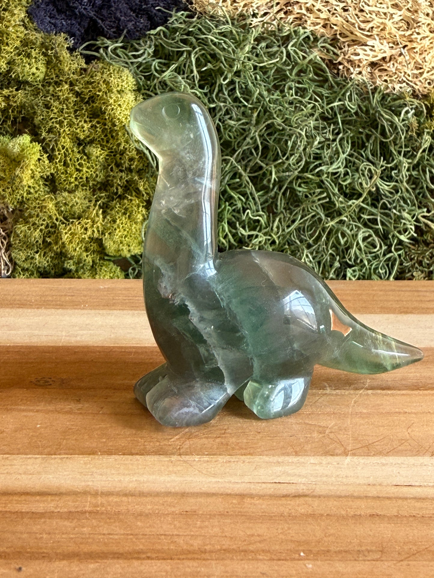 GREEN FLUORITE DINOSAUR