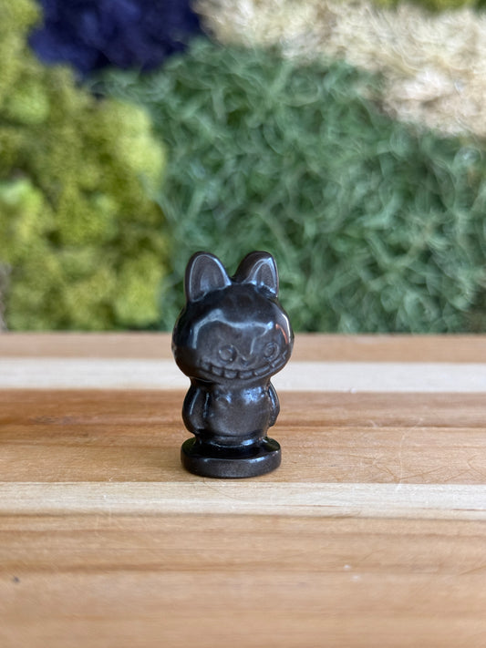 SILVER SHEEN OBSIDIAN LABUBU