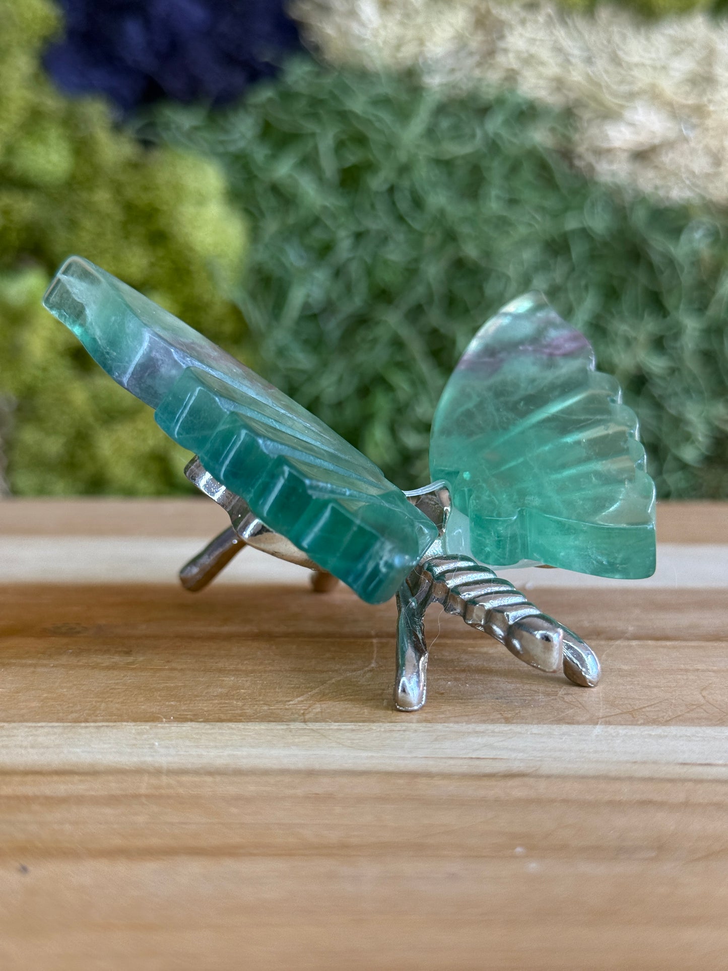 GREEN FLUORITE BUTTERFLY