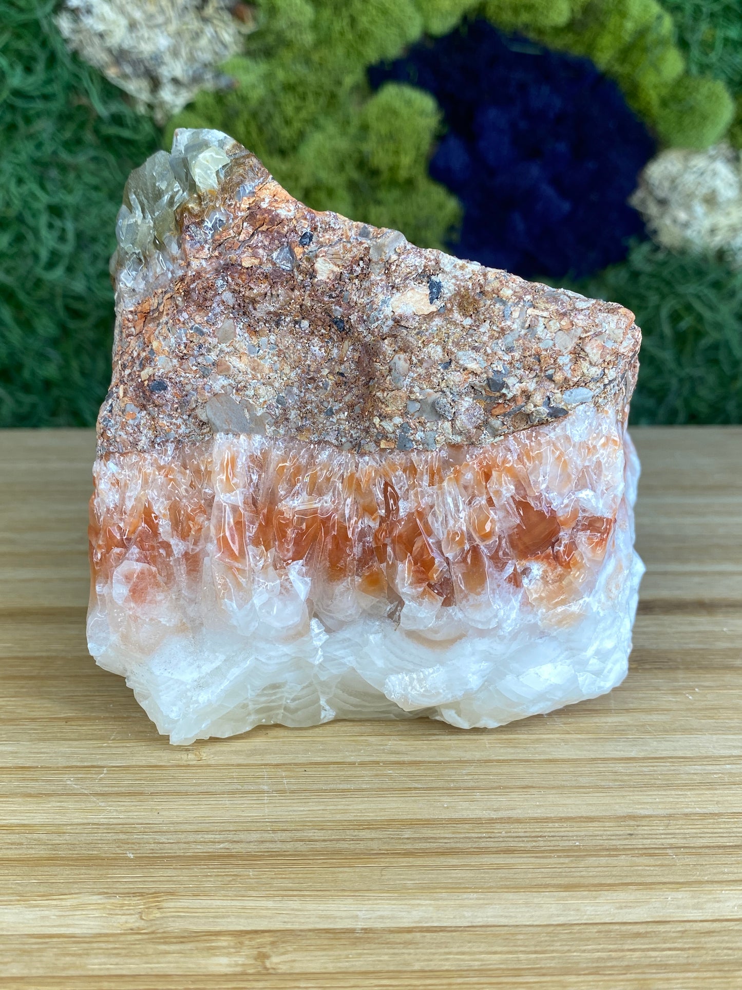 RED AND GREEN CALCITE RAW