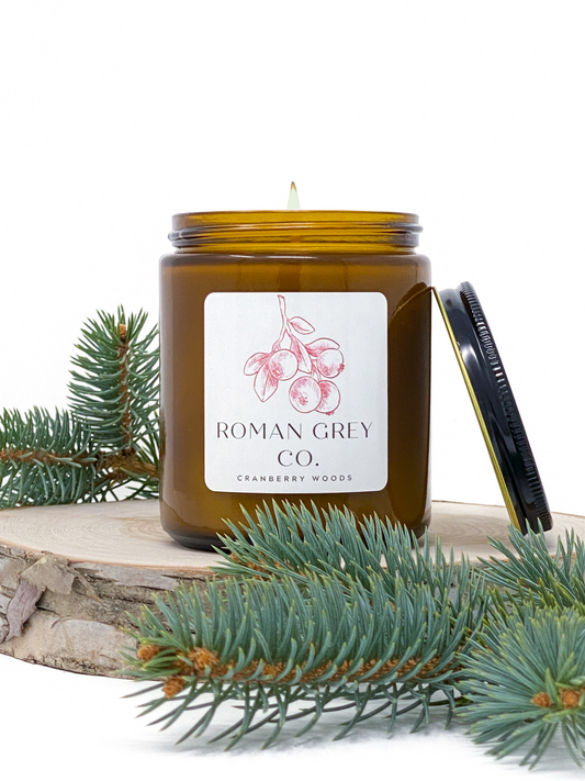 CRANBERRY WOODS SOY CANDLE 8 OZ.